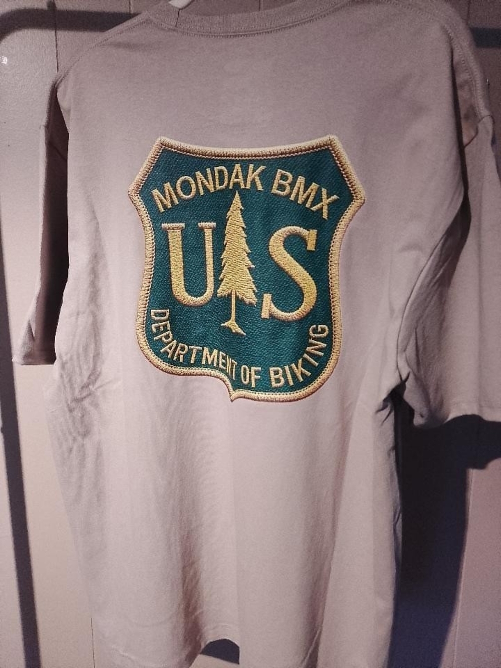 U.S. Patch Short Sleeve Tee in Light Gray